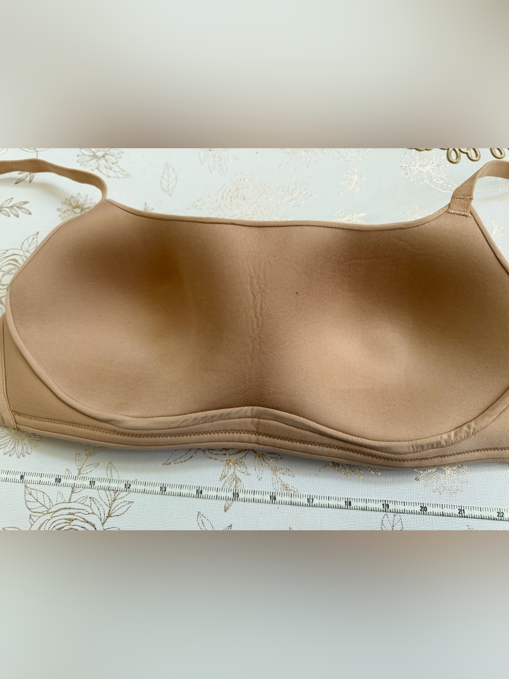 Auden Luxury Collection Luxe Stretch Lightly Lined Scoop Bralette Beige Large - Picture 9 of 11